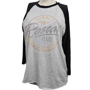 Rascal Flatts 2019 Summer Playlist Tour Shirt‎ M Raglan Concert Baseball Tee